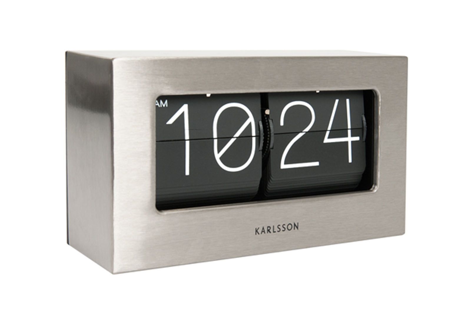 Karlsson カールソン フリップクロック Boxed Flip シルバー パタパタ