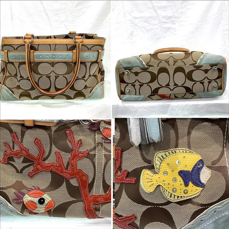 コーチ（COACH） 1490 シグネチャーアプリック キャリオール 熱帯魚 