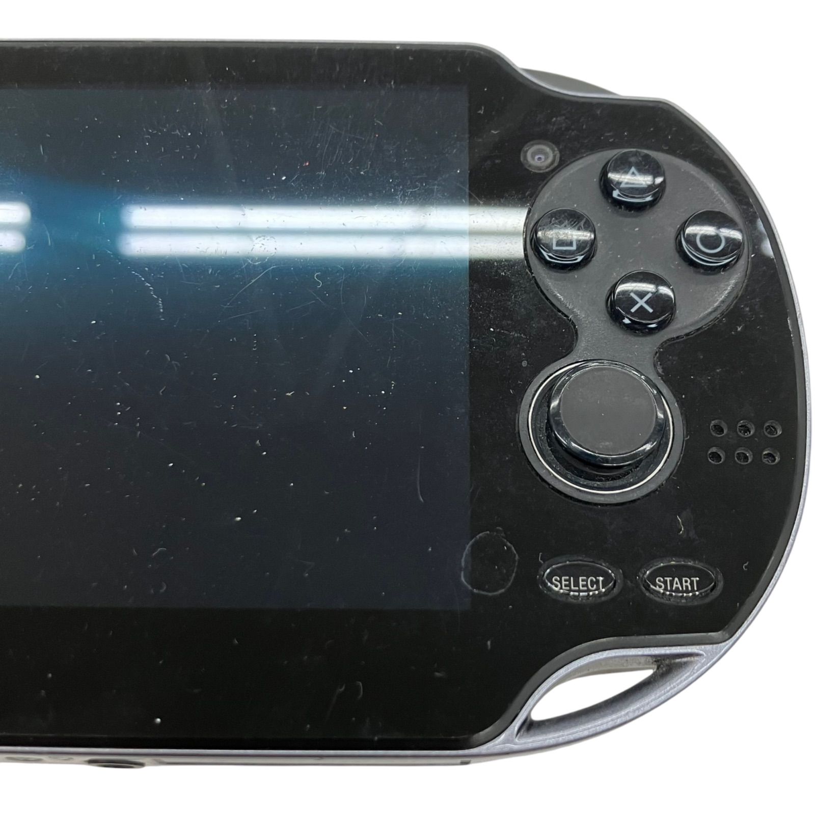 【極美品】PSVITA PCH-1100 クリスタル・ブラック 3-008 中古】PlayStation Vita 3G／WI-FIモデル クリスタルブラックPCH-1100