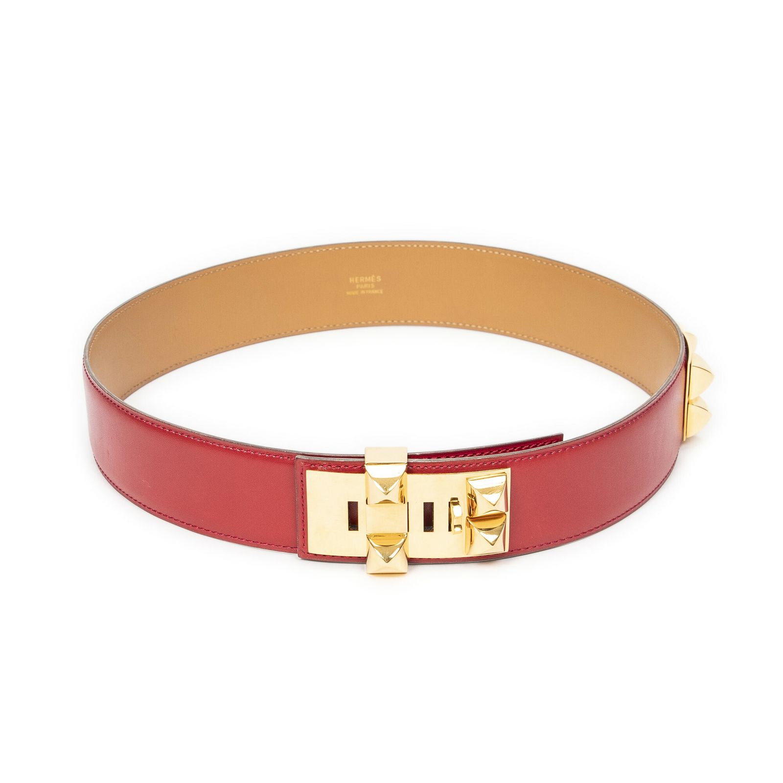 ブレスレットレッド|ゴールドボックスレザーA