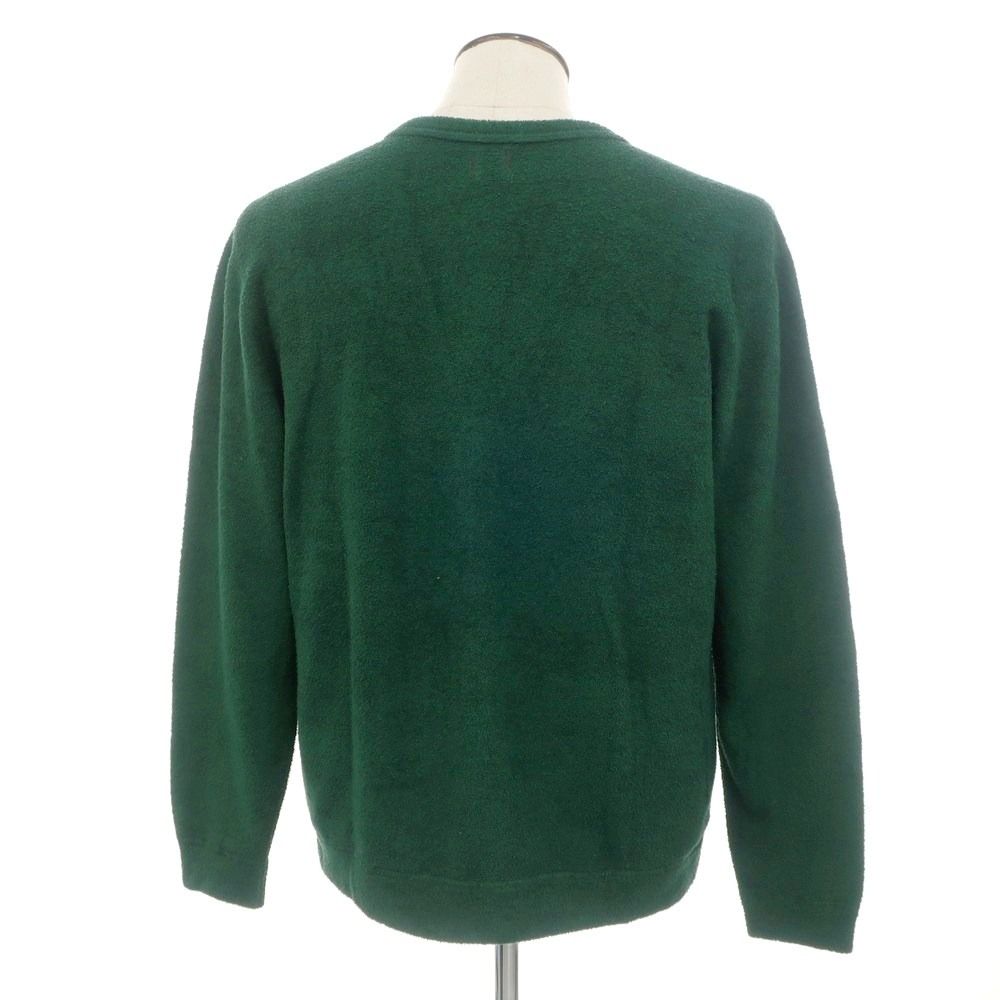 中古】ヤヌーク YANUK コットン パイル カーディガン グリーン【サイズ