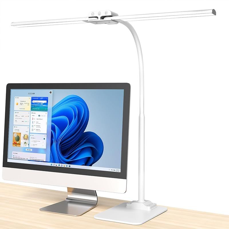 デスクライト LED電気スタンド 卓上ライト: 12Wダブル光源のスタンドライト 安定感あるスタンド式 - KableRika 4色温度・4段階調光・明るい高輝度 30分のタイマー 自動消灯 タッチパネル フレキ