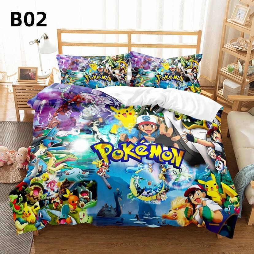 ポケモン　敷きパッド　掛け布団カバー　敷き布団カバー　イーブフレンズ 新品】 ポケモン イーブイ ブイズ 掛け布団カバー 150×210cm