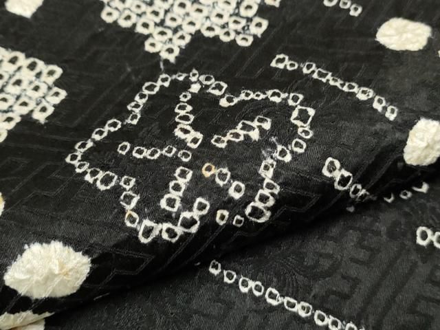 平和屋着物○訪問着 絞り 舞花文 黒地 正絹 逸品 CAAQ9594th - メルカリ