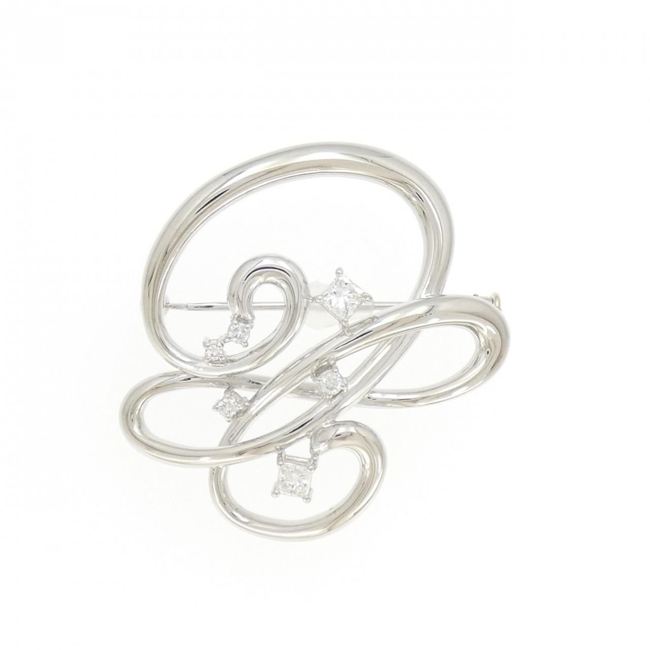 ◈ タサキ ダイヤモンド ブローチ 0.46CT