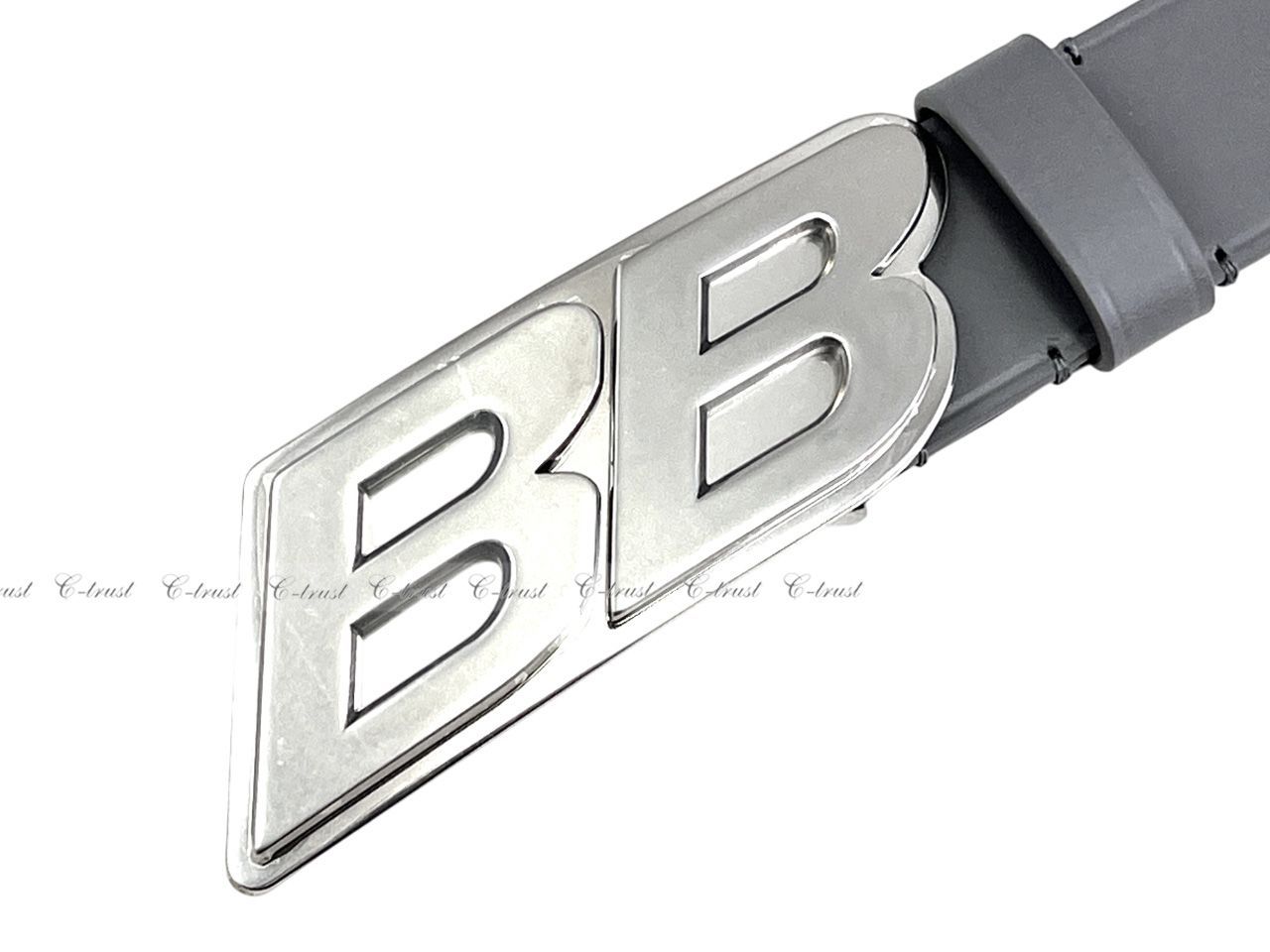 BALENCIAGA バレンシアガ ベルト BB MOTO LOGO BELT シルバー カーフ