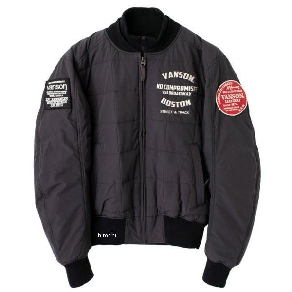 20％OFF！】VANSON プロテクター付きナイロンジャケット グレー M L