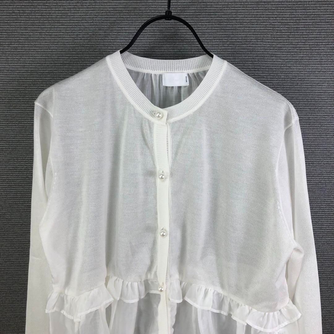 Sono 2024SS マコタンハイブリッドカーディガン F ホワイト 白 ソーノ