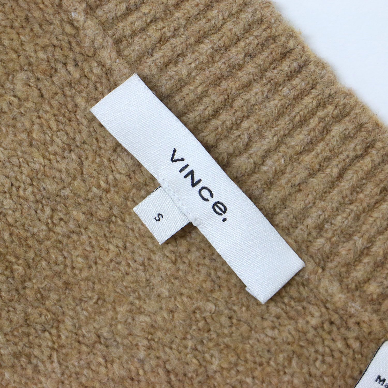 Vince ベージュ Vネック 長袖ニット S andme ニット セーター 「新色追加」オーバーサイズVネック長袖
