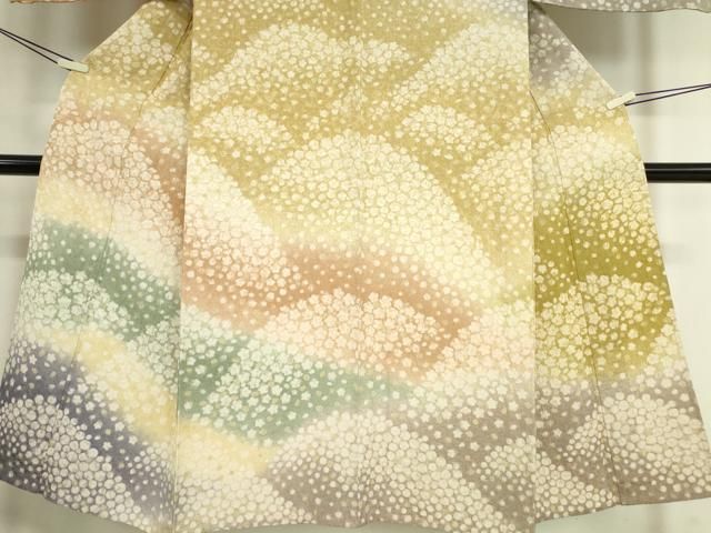 逸品 正絹 暈し染め 平和屋着物○訪問着 舞花文 金通し地
