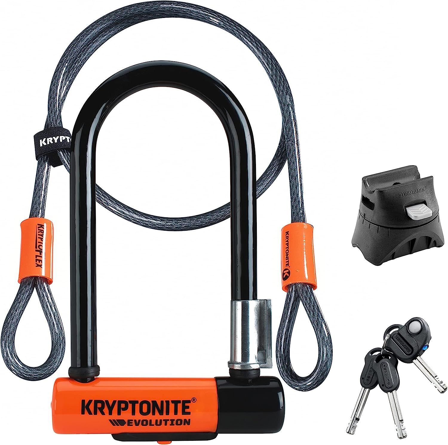 KRYPTONITE クリプトナイト Evolution Mini-7 U字ロック-120cmフレックスケーブル 並行輸入品