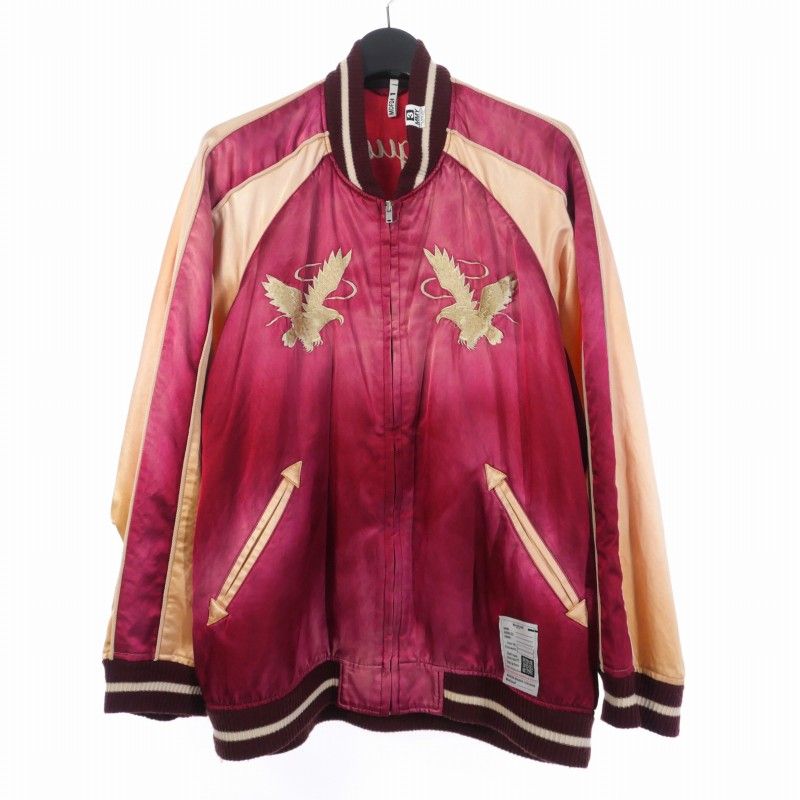 ミハラヤスヒロ MIHARA YASUHIRO SOUVENIR JACKET スーベニア ジャケット スカジャン ブルゾン 48 ピンク C12BL041