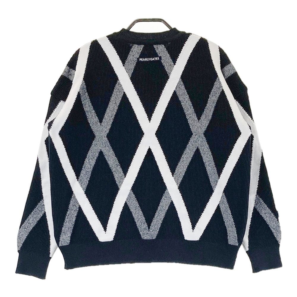 パーリーゲイツ　星　スター　ネイビー　裏地付き　ニット　セーター　0サイズ パーリーゲイツ 星 スター ネイビー 裏地付き ニット セーター 0サイズ