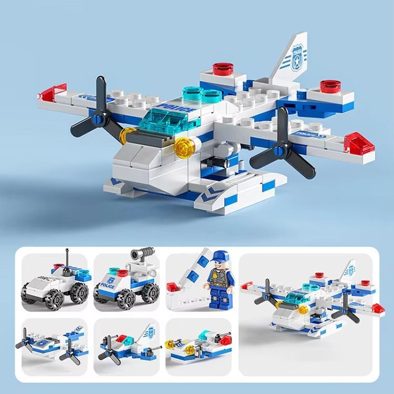 8732-5 警察飛行機 レゴ ブロック 互換 キット LEGO 互換品 シティ