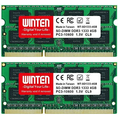 8GB(4GB×2枚) WINTEN ノートPC用 メモリ 8GB(4GB×2枚) PC3-10600(DDR3