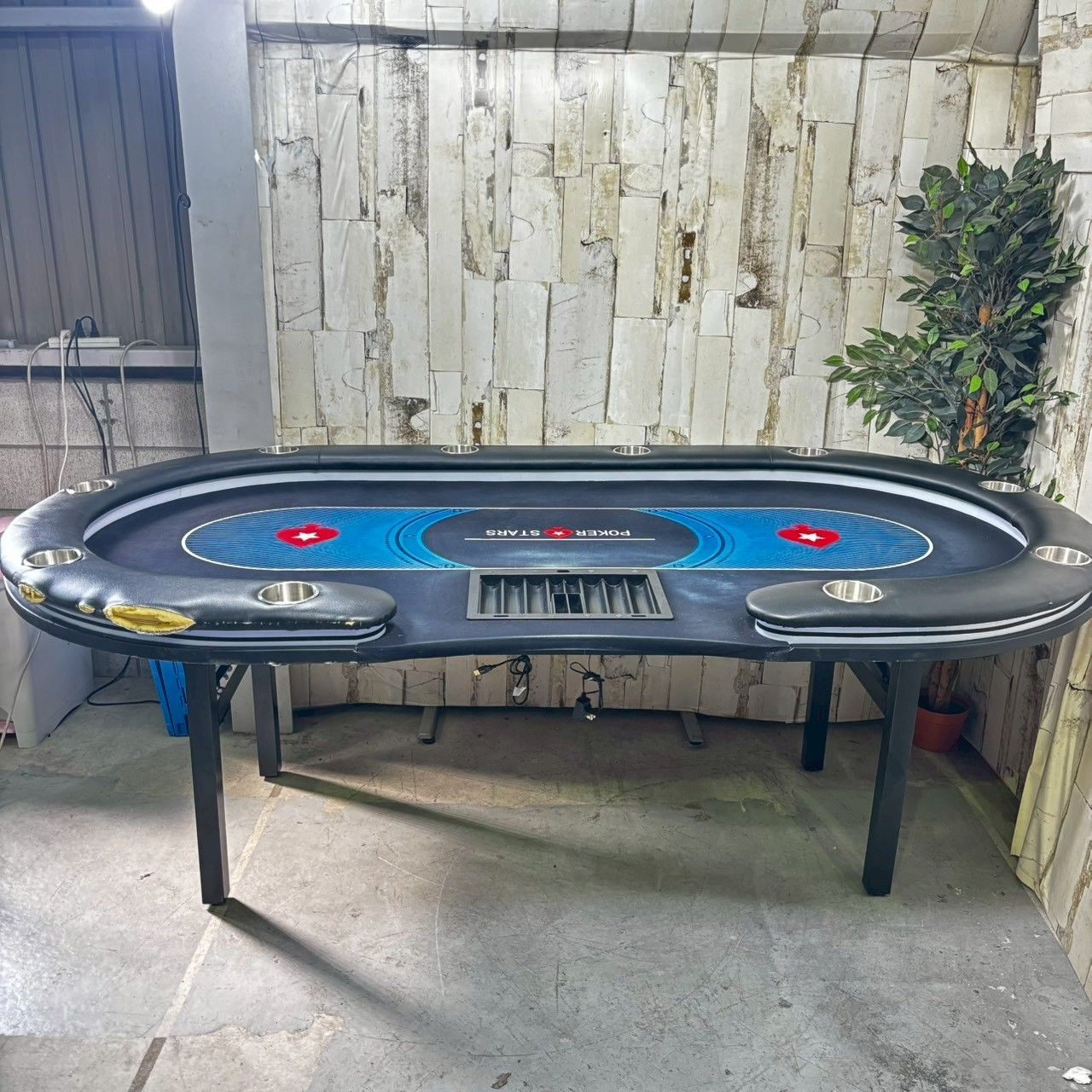 ポーカーテーブル LED STRIP付属 楕円230cm×123cm 高さ88cm WWW_STEELWINDOWSANDDOORS_COM