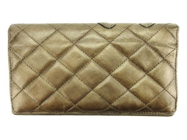 ★【CHANEL】ブロンズ✨シャネル カンボンライン長財布✨おまけ付き★ シャネル 長財布 財布 ファスナー付き 長財布 カンボンライン ブロンズ