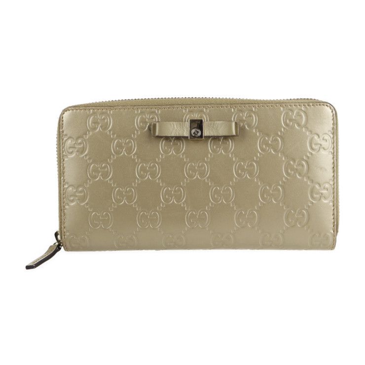 GUCCI グッチ 長財布 388680 レザー シャンパンゴールド