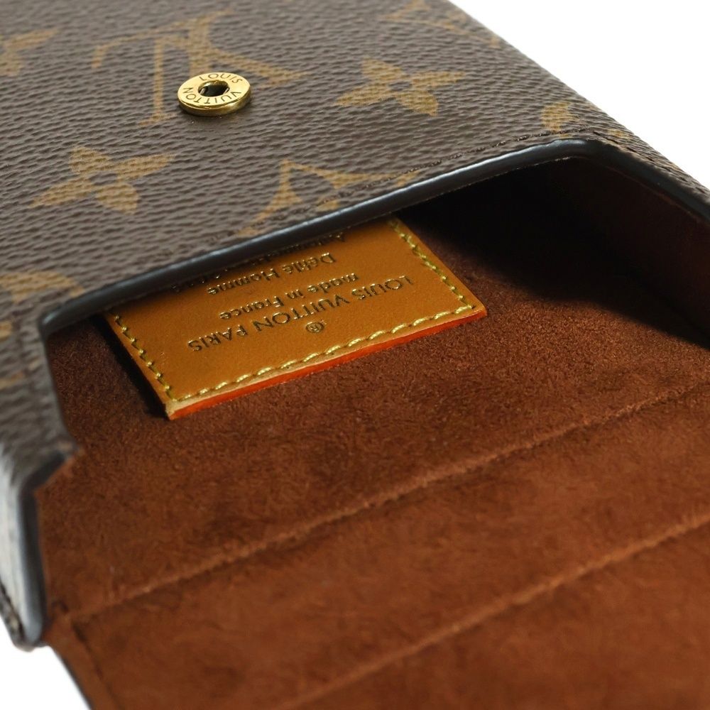 LOUIS VUITTON ルイヴィトン ボックス フォンケース スマホケース ポーチ モノグラム ブラウン M 68523