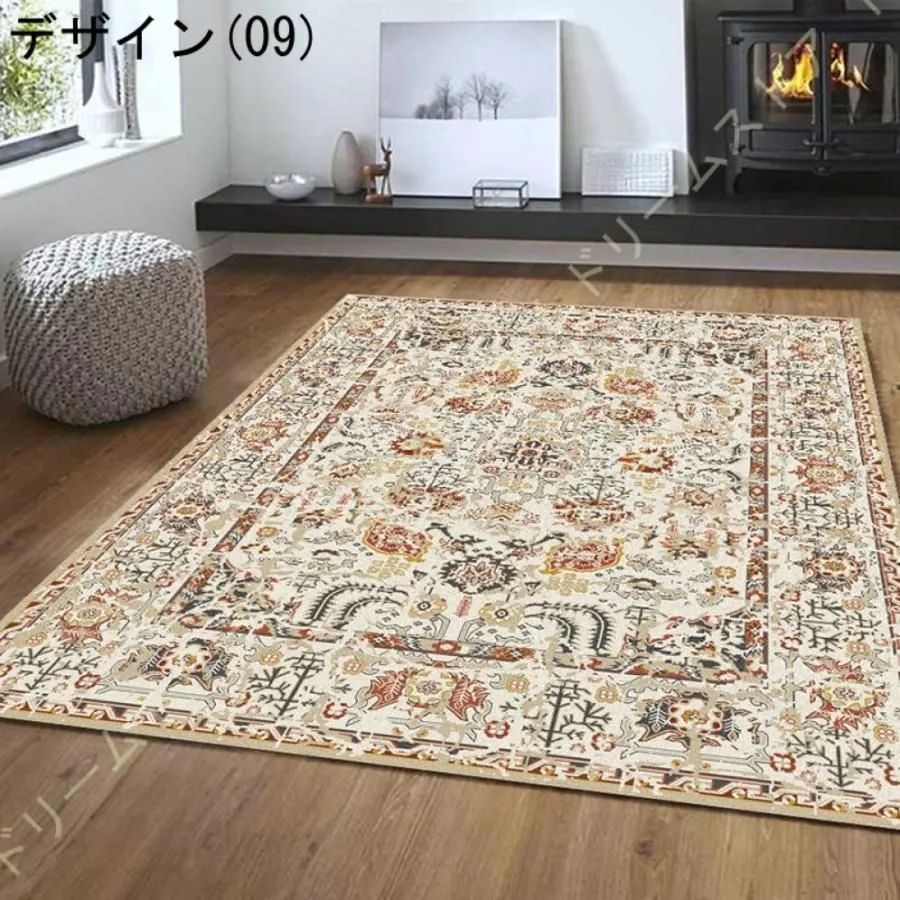 ペルシャ絨毯風 カーペット おしゃれ ペルシャ柄 キリム ラグ 北欧風 花柄 ペルシャ アンティーク ヴィンテージ 絨毯 2畳 3畳 マット ラグ テレワーク 160*230cm