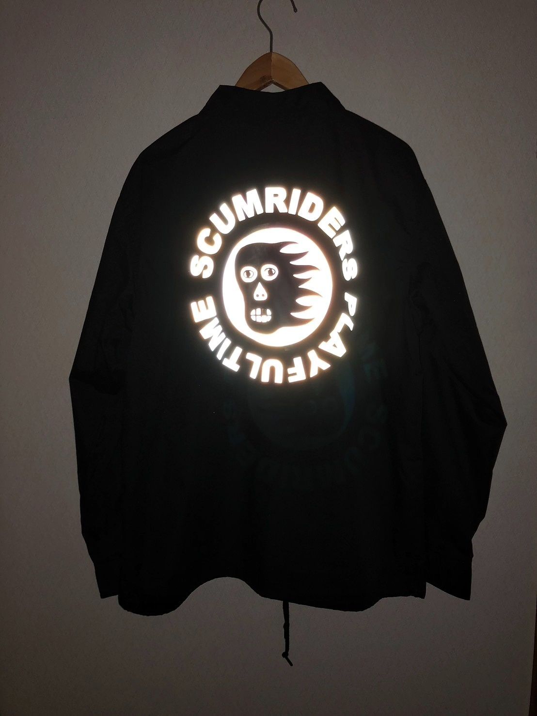 ○SCUMBOY TATTOO×PANDA BEARS 「SCUM RIDERS」Reflector COTTON T/C COACH JACKET  【BLACK】【L.XL】 - メルカリ