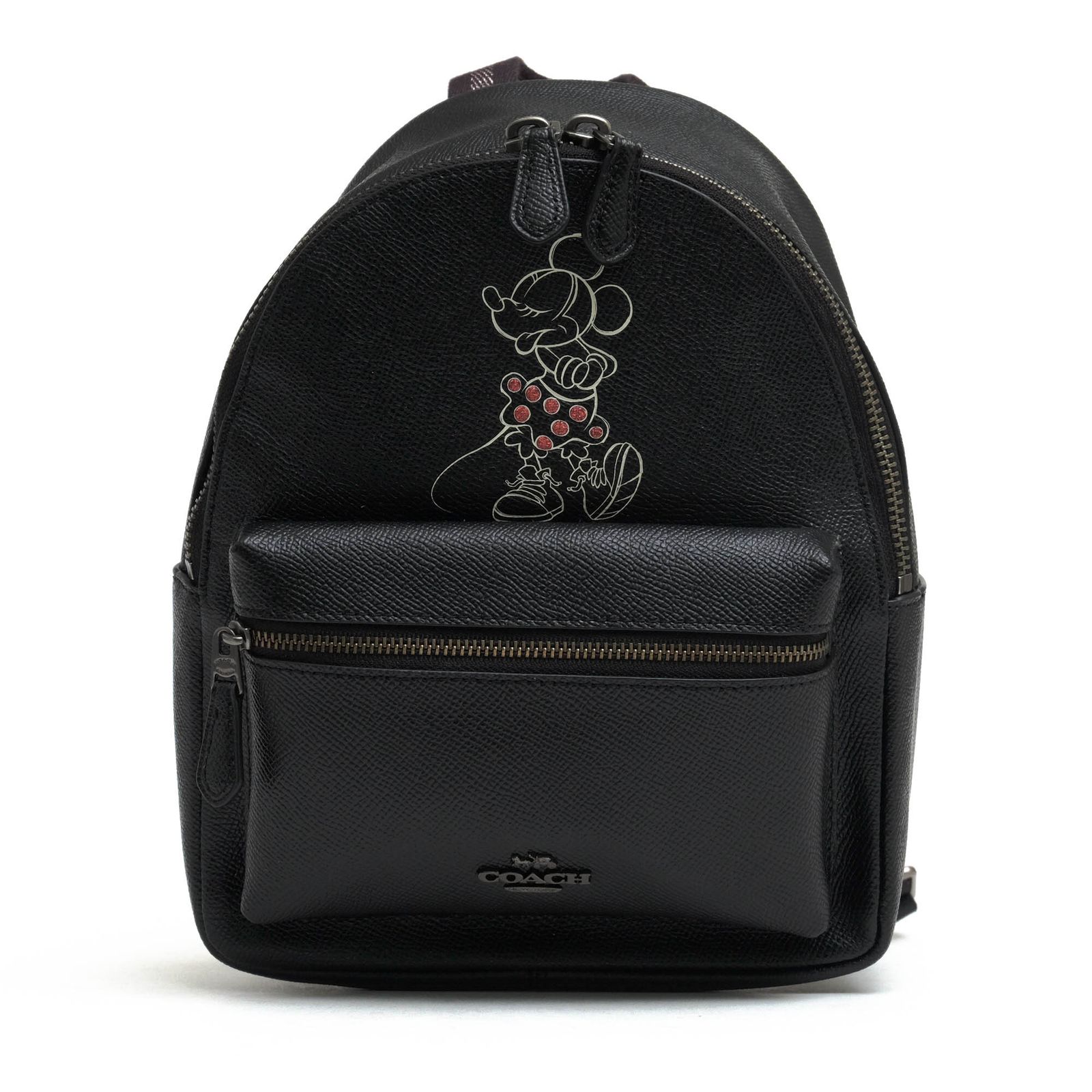 【極美品】COACH＊ミニリュック レザーブラック COACH】ミニリュック