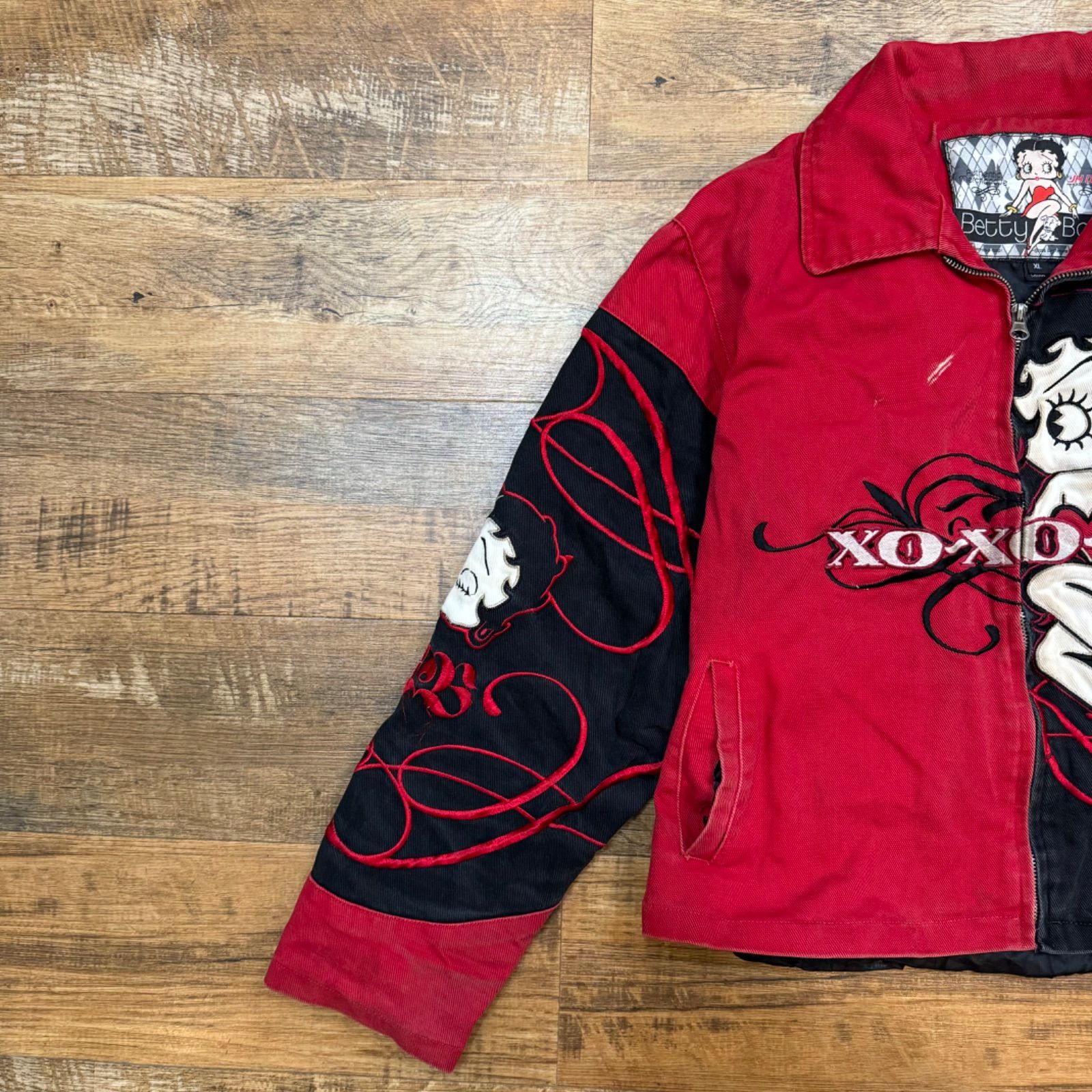 希少サイズ XL【BETTY BOOP べティブープ】00S BETTY BOOP NASCAR RACING JH DESIGN JACKET レーシング  ジャケット コピーライト - メルカリ