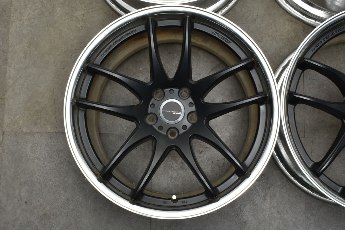 2ピース】WORK エモーション CR 2P 19in 9J +44 PCD112 4本セット 