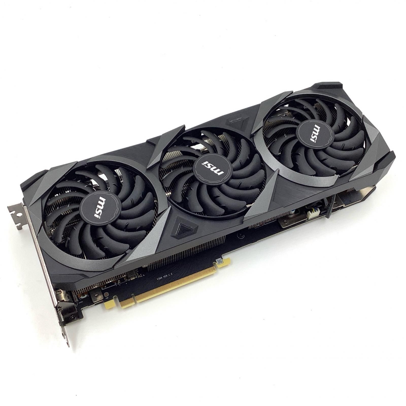 GeForce RTX 3080 VENTUS 3X 10G OC MSI、背面にアルミを採用した