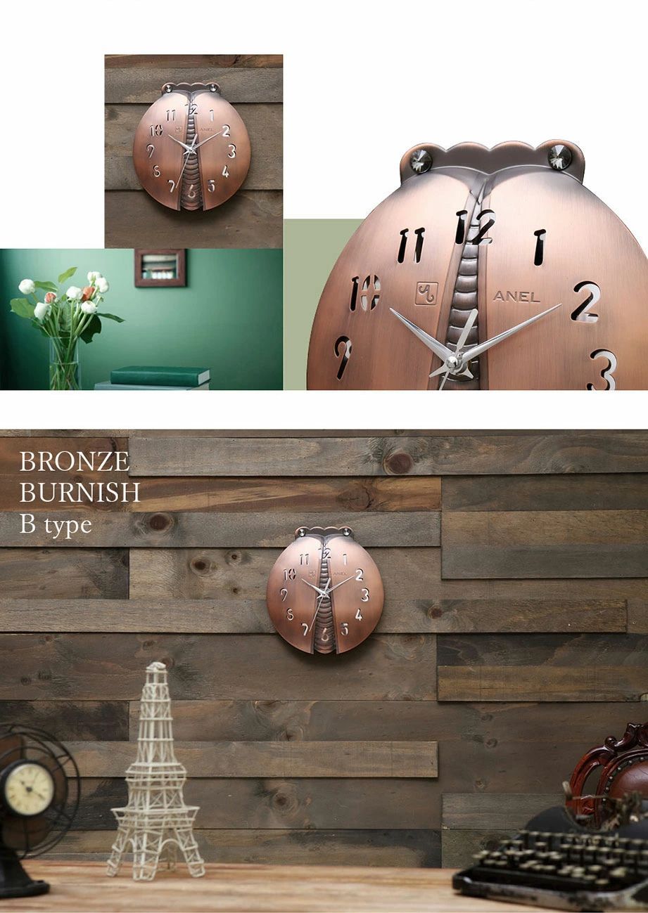 インテリア小物 掛け時計テントウムシ掛け時計 bronze burnish