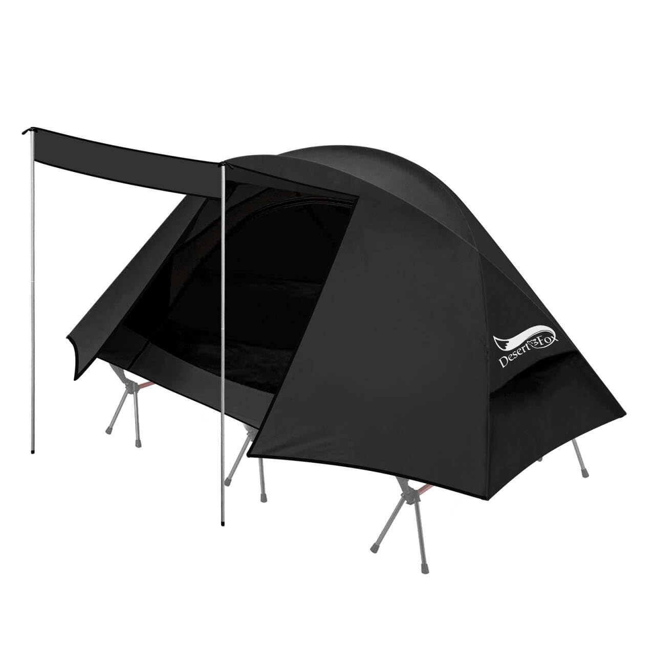 UVカット 通気防風防雨 簡単設営 4シーズン 二重層構造 自立式 撥水加工素材 タイプ 収納袋付き WAY 3 軽量 コンパクト キャンプ 前室あり DRZ 4000mm耐水圧 ソロ 1人用 テント コット用 DesertFoxテント