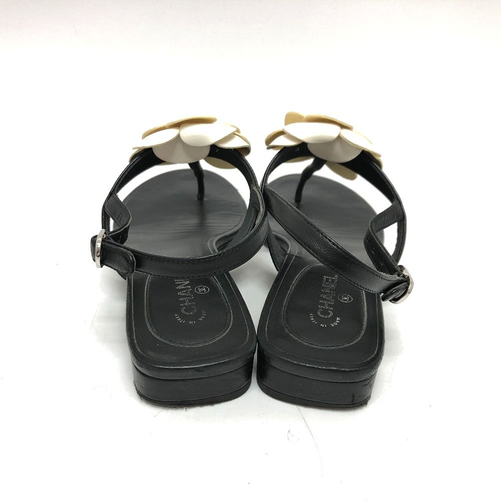CHANEL シャネル サンダル カメリア G37117 レザー - メルカリ