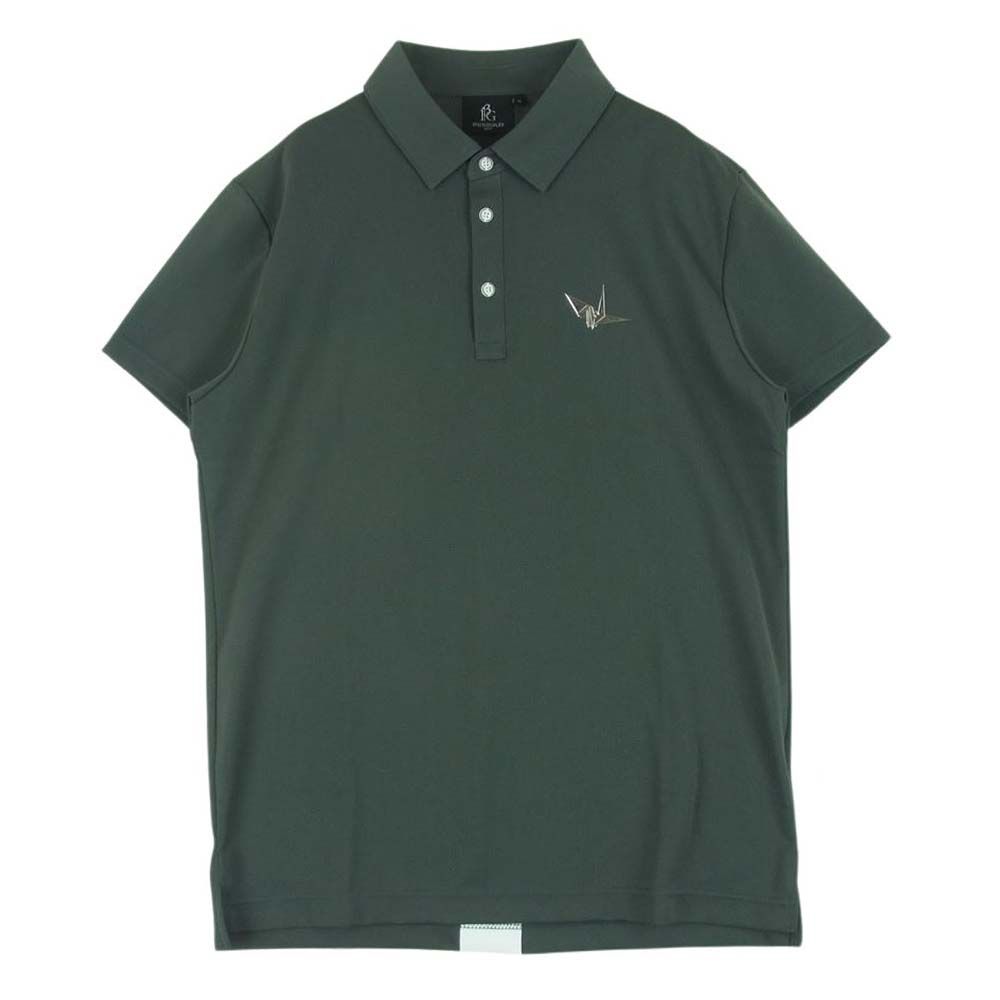 1piu1uguale3 ウノピュウノウグァーレトレ GRT165 PCT031 GOLF ゴルフ S/S POLO BACK TAPE LOGO バックテープロゴ 半袖 ポロシャツ グレー系 緑がかったグレー系 3【中古】