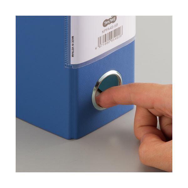 TANOSEE 片開きパイプ式ファイルE A4タテ 100mmとじ 青 10冊 たのめーるTANOSEE 片開きパイプ式ファイルE A4タテ 300枚収容 30mm