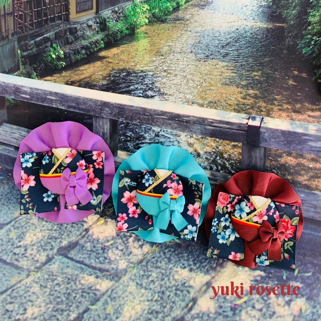 袴ロゼット 卒園 卒業 思い出 プレゼント 着物 和風 yuki-rosette 