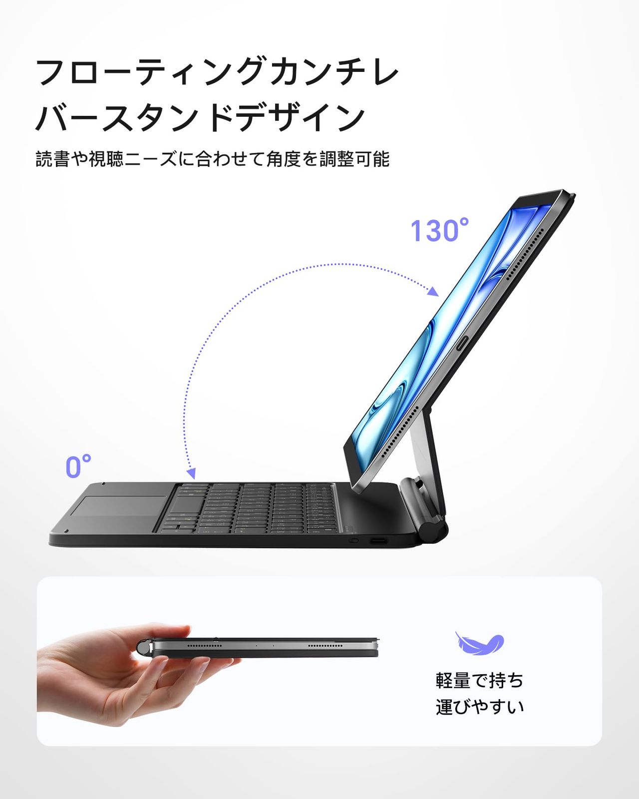 数量限定】Inateck マジックキーボード JIS日本語配列 iPad 2024