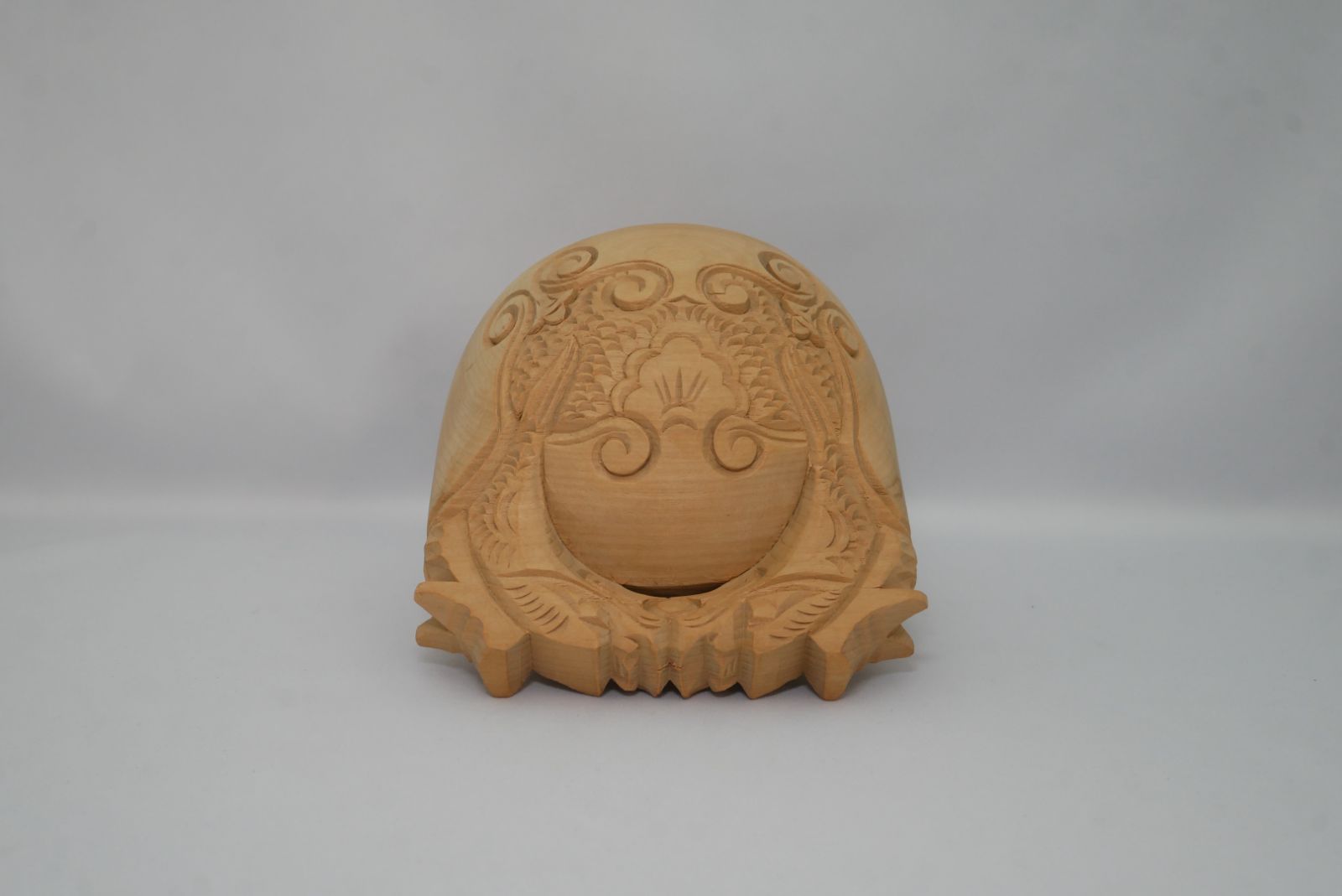 仏具 本楠木魚上彫 4.5号 み