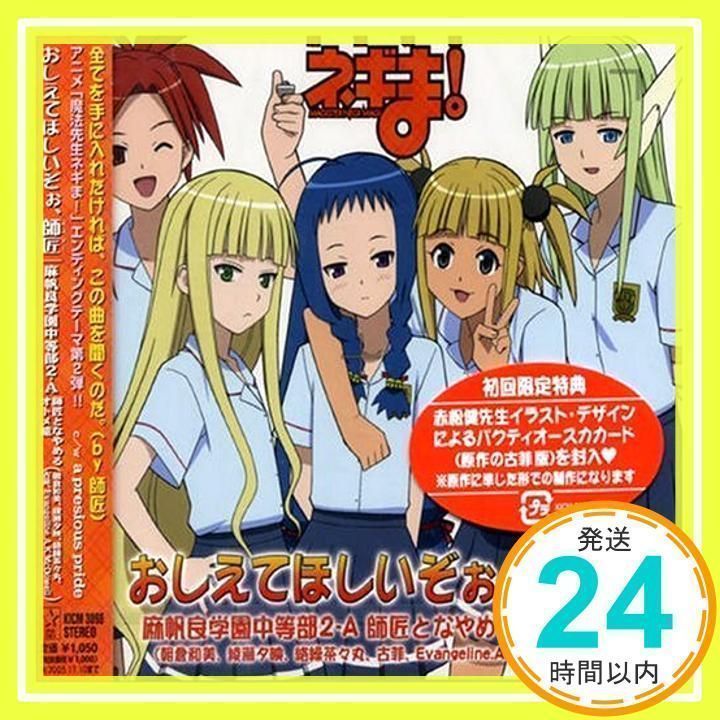 魔法先生ネギま! EDテーマ おしえてほしいぞぉ、師匠 [CD] 麻帆