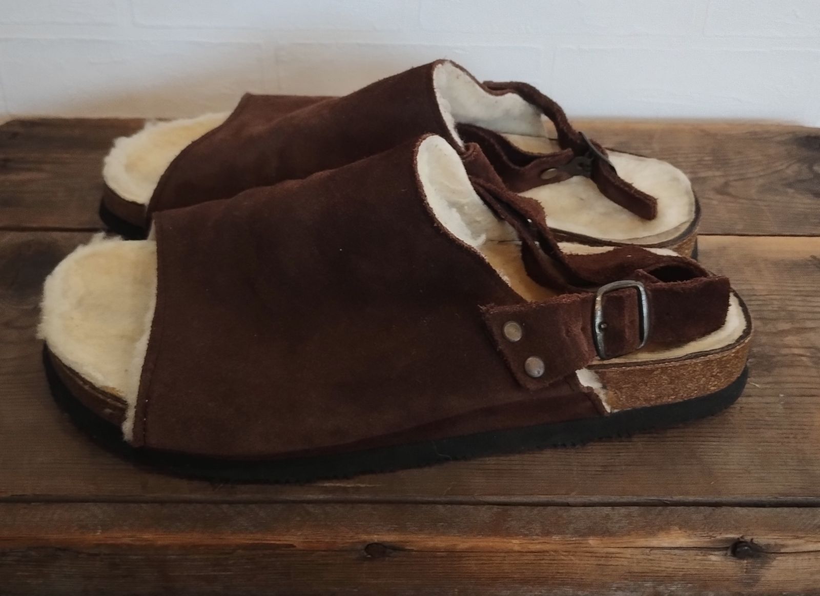 BOSABO ボサボ  バックストラップ ムートンサンダル  vibram ビブラムソール  Made in France フランス製  SSS1120