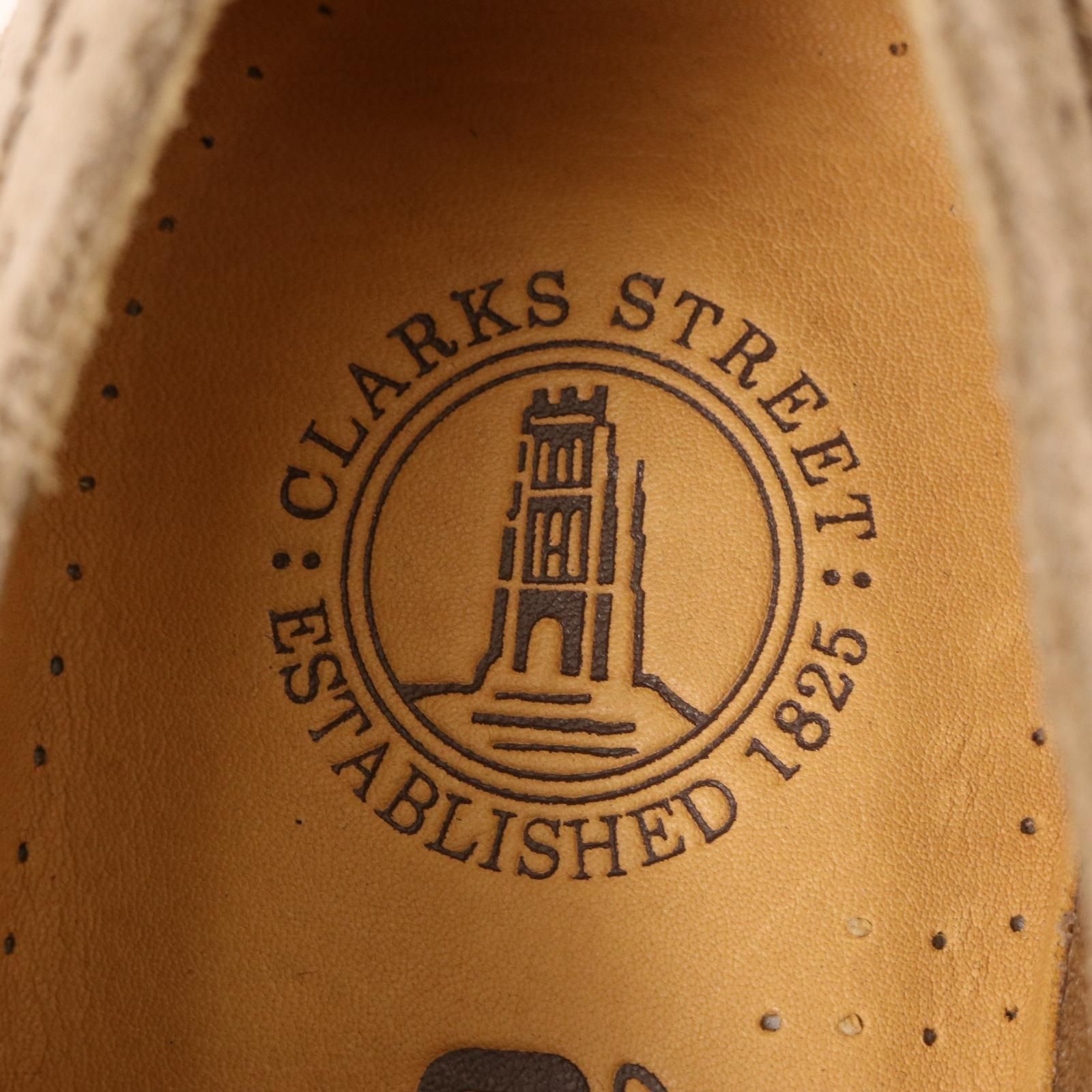 Clarks クラークス ウィングチップ ブローグ スエード シューズ ドレスシューズ 表記サイズUK8.5 F　【2406】