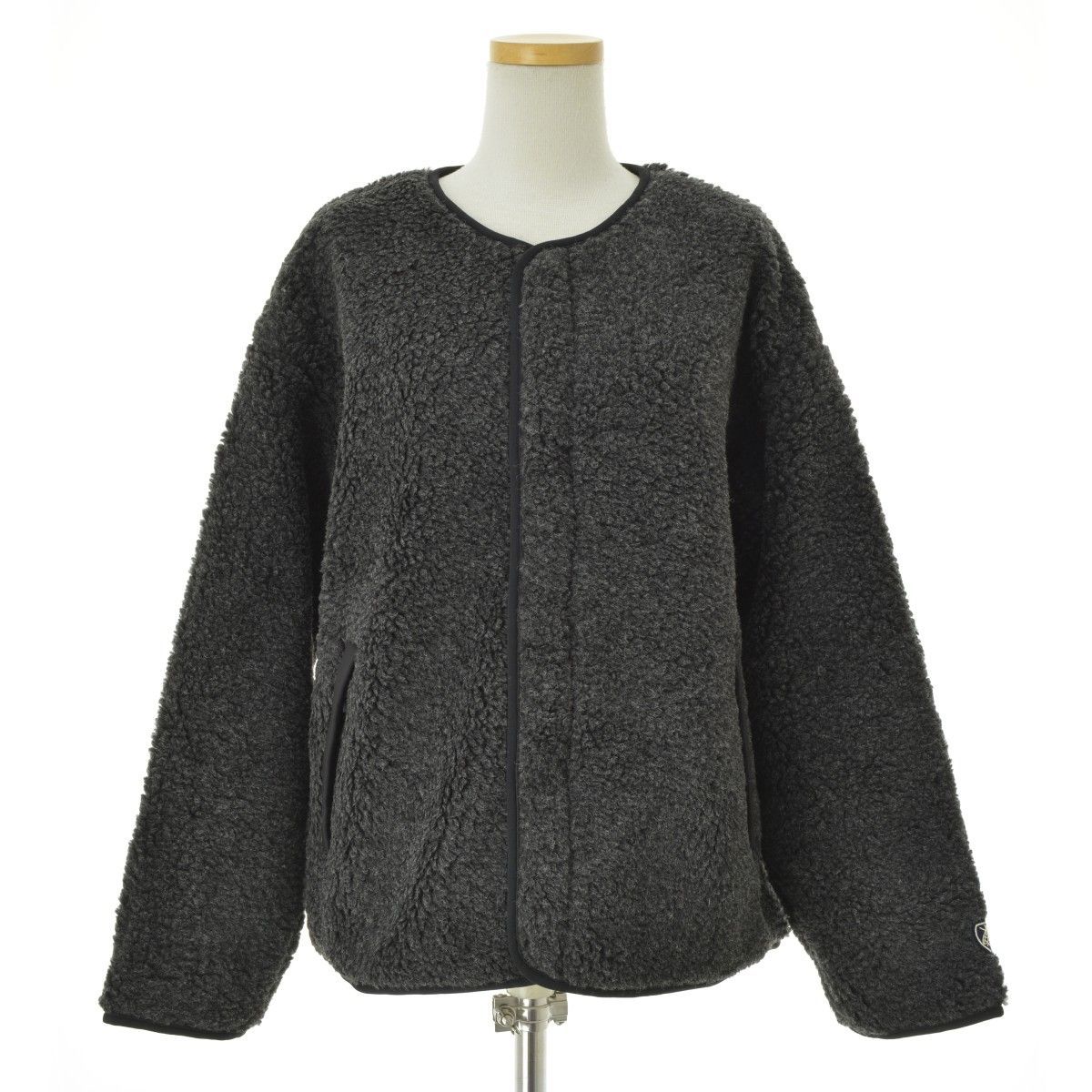 2【ORCIVAL / オーチバル】21AW OR-A0081 WBA WOOL BOA COLLARLESS ...