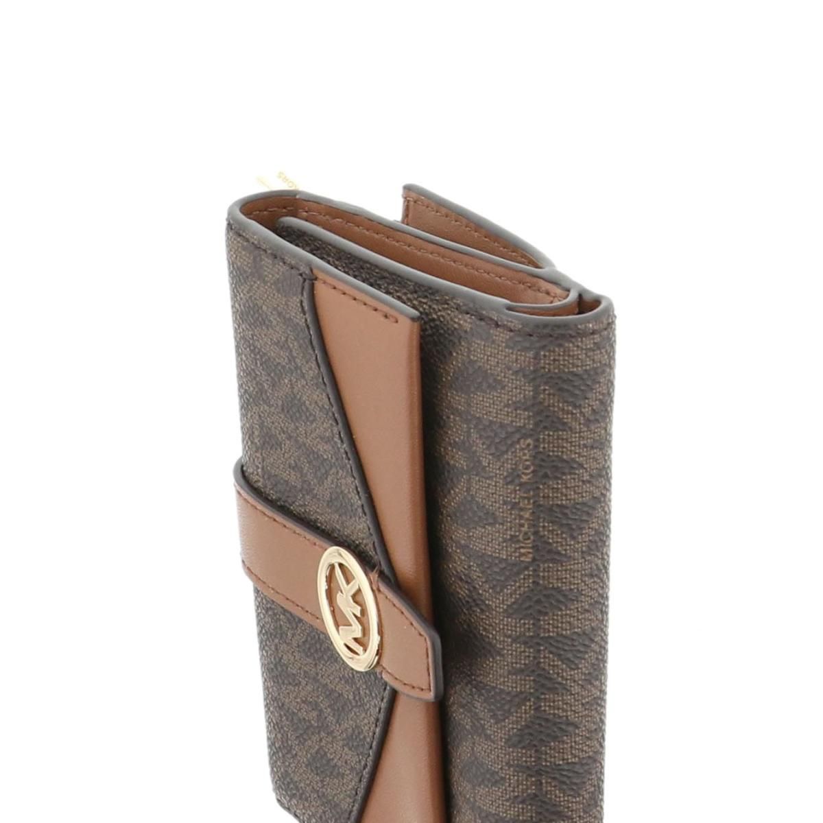 MICHAEL KORS マイケルコース　三つ折り財布 ブラウン新品未使用 中古】Michael Kors （マイケルコース） 三つ折り財布 財布 三つ折り