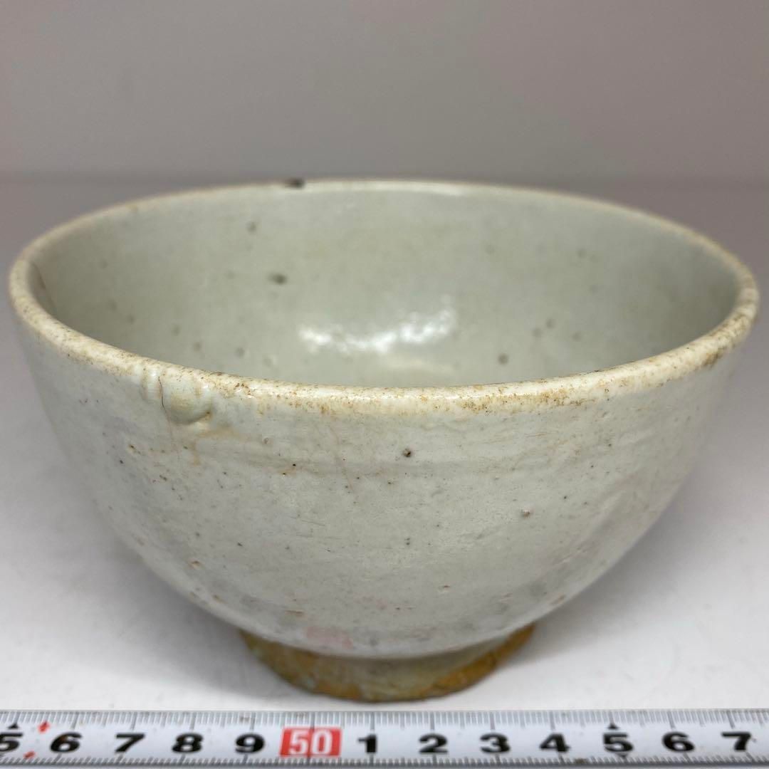 朝鮮古美術　李朝白磁茶碗　I 直径12.2cm 東H5-0903②タニチ 朝鮮古美術 李朝白磁茶碗 I 直径12.2cm 東H5-0903②タニチ