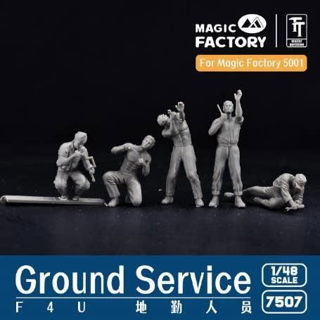 Magic Factory 1|48 F4U コルセア アメリカ海兵隊 整備兵 5体セット スケールモデル ミリタリープラモデル 模型