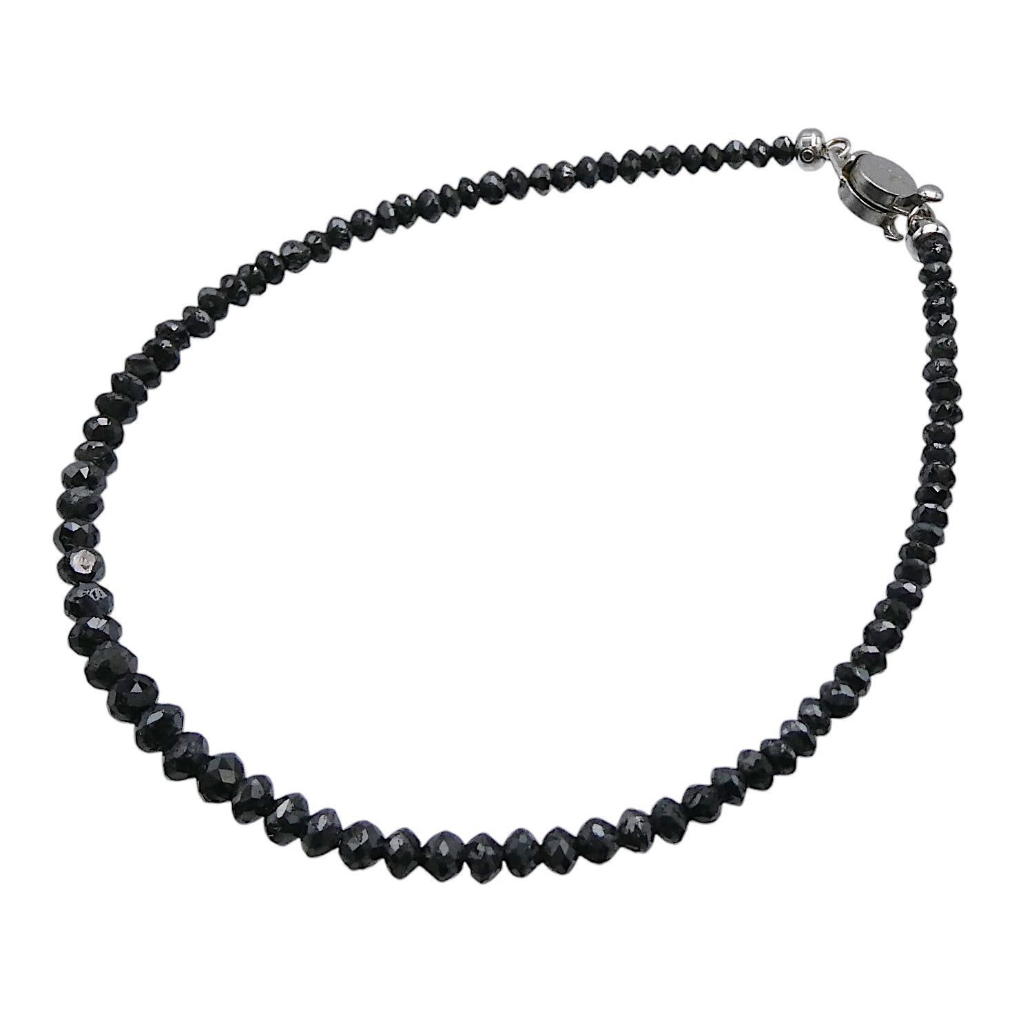 K18WG ブレスレット ブラックダイヤ10.05ct ディスクカット - メルカリ