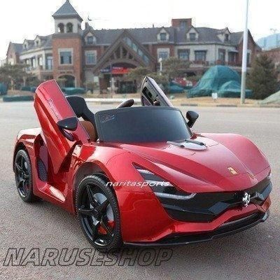 大好評 子供用乗用玩具 大型電気フェラーリリモコンスポーツ車 電動乗用車 リモートコントロールカー|両輪駆動乗用車