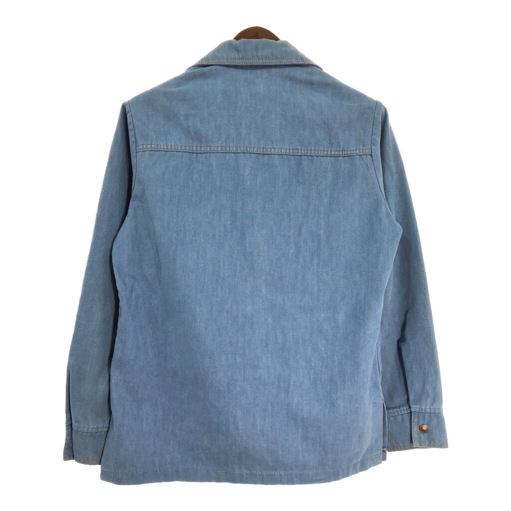 70年代 Sears シアーズ オープンカラー デニムジャケット ライトブルー