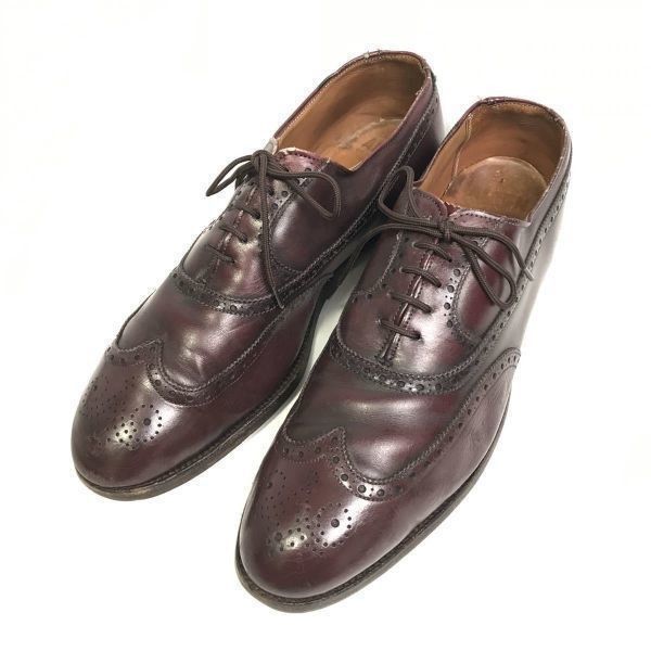 試着交換OK！ビンテージモデル★ALDEN 929 オールデン★サイズ9 B/D★26.5-27.0cm★フルブローグ ウイングチップ ビジネスシューズ★赤茶◆is7-83 試着交換OK！ビンテージモデル☆ALDEN 929 オールデン☆サイズ9 B/D