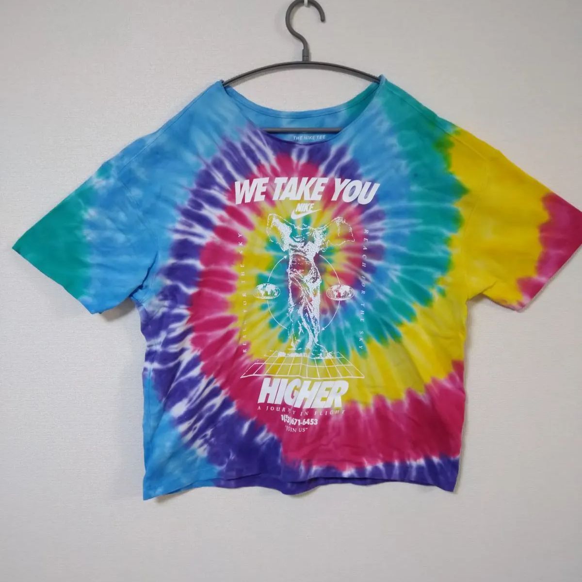 ナイキ　NIKE　Tシャツ　タイダイ柄　メンズXL　前面大プリント　ロゴ入り