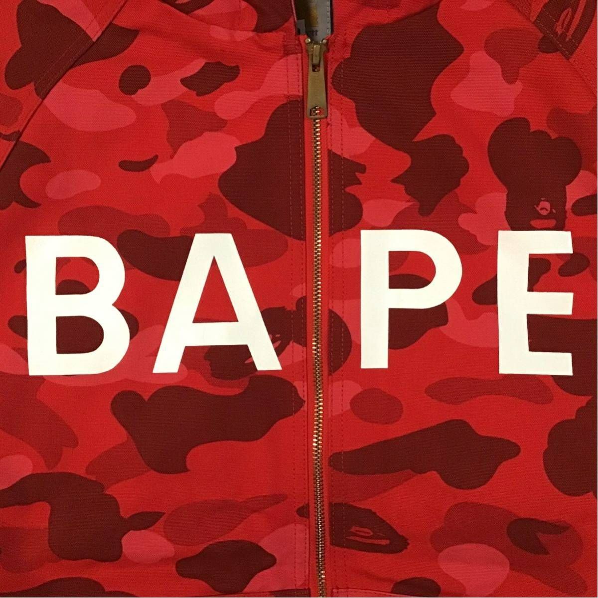☆XL☆ Carhartt × BAPE 中綿フード ジャケット Red camo a bathing 